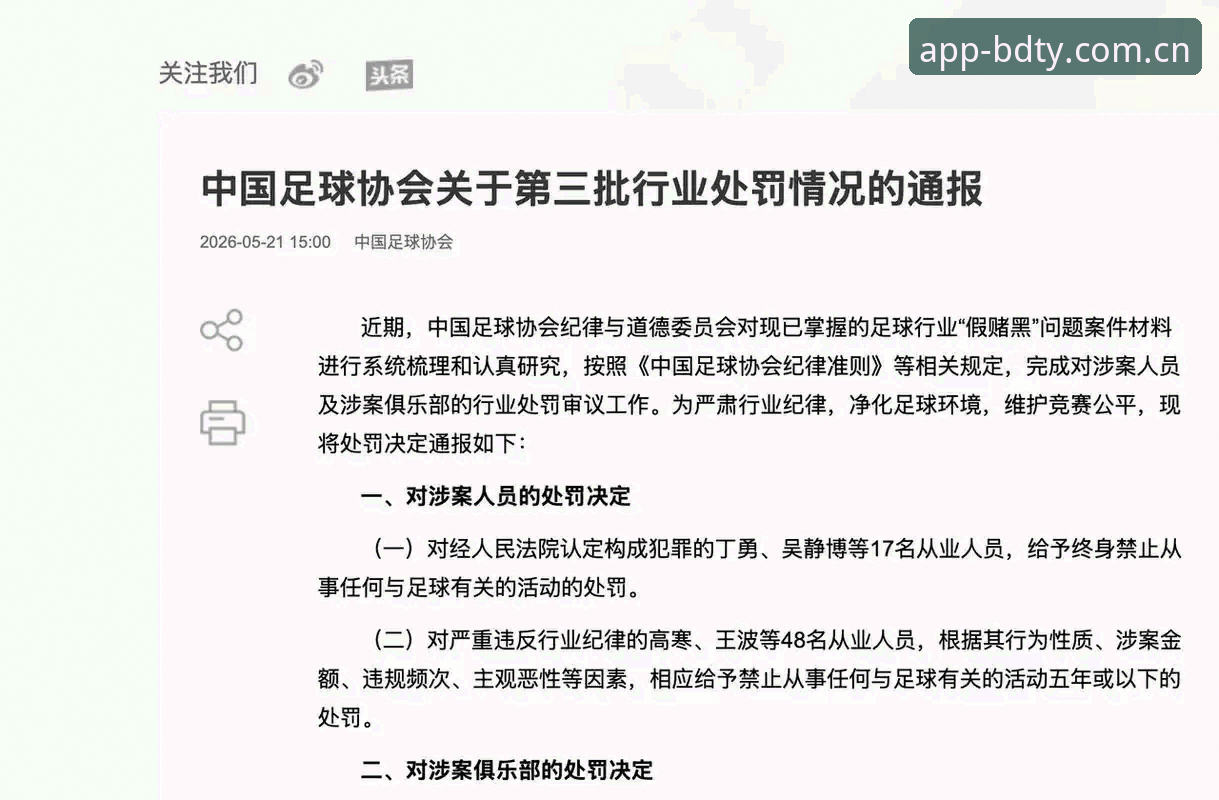 中国足协公布第三批禁足名单最新动态，多名俱乐部高管终身禁赛